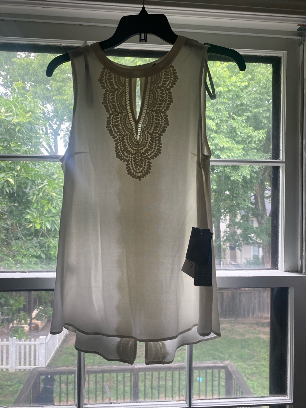 Lace trim boho top
